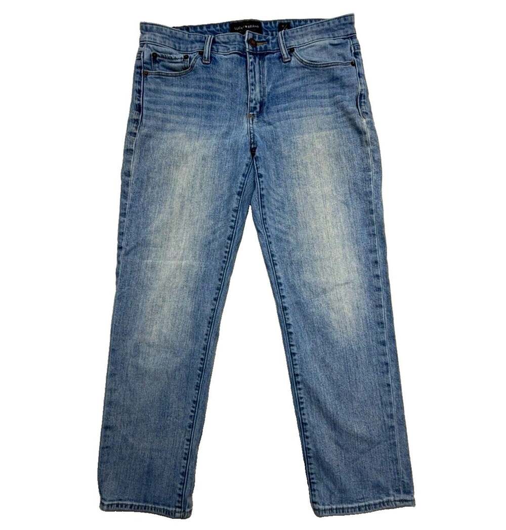 Lucky Brand Jeans Womens Size 10 Cropped Mid Rise Medium Wash Stretch 5-Pocket